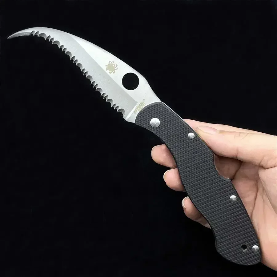 C12 Civil Full Teeth Claw Outdoor Folding Small Cutting Fish Net Knife 4