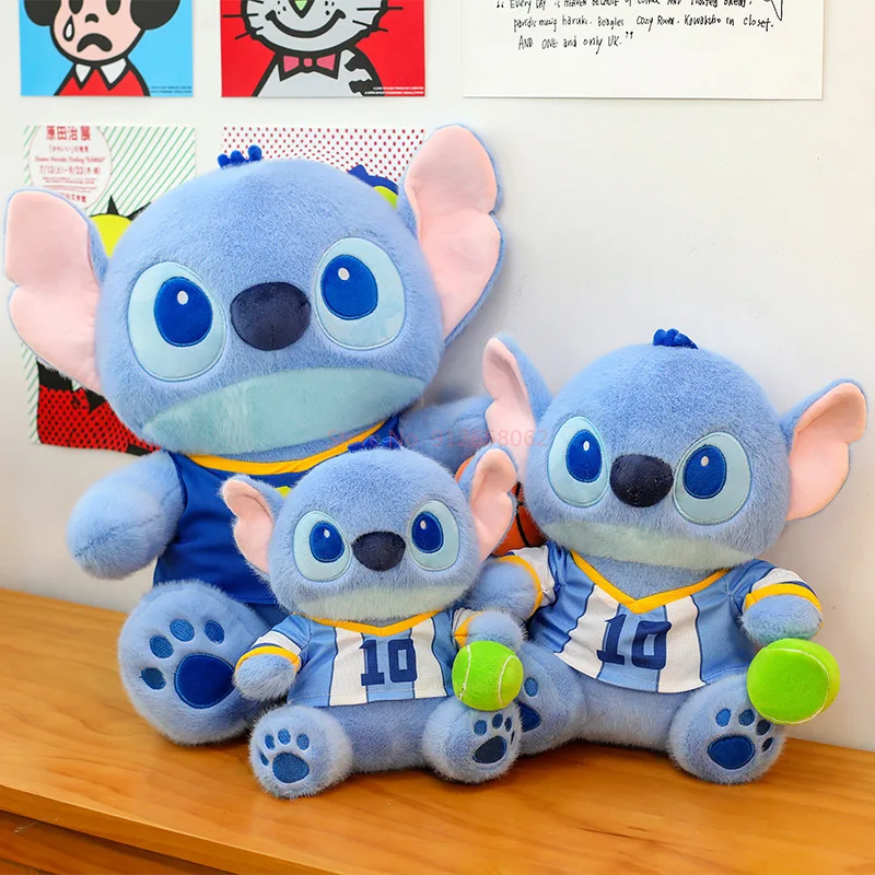 New Product Disney Cartoon Stitch Plush Doll Pillow Basketball Cartoon Baseball Creative Stitch Plush Pillow New Year Gift