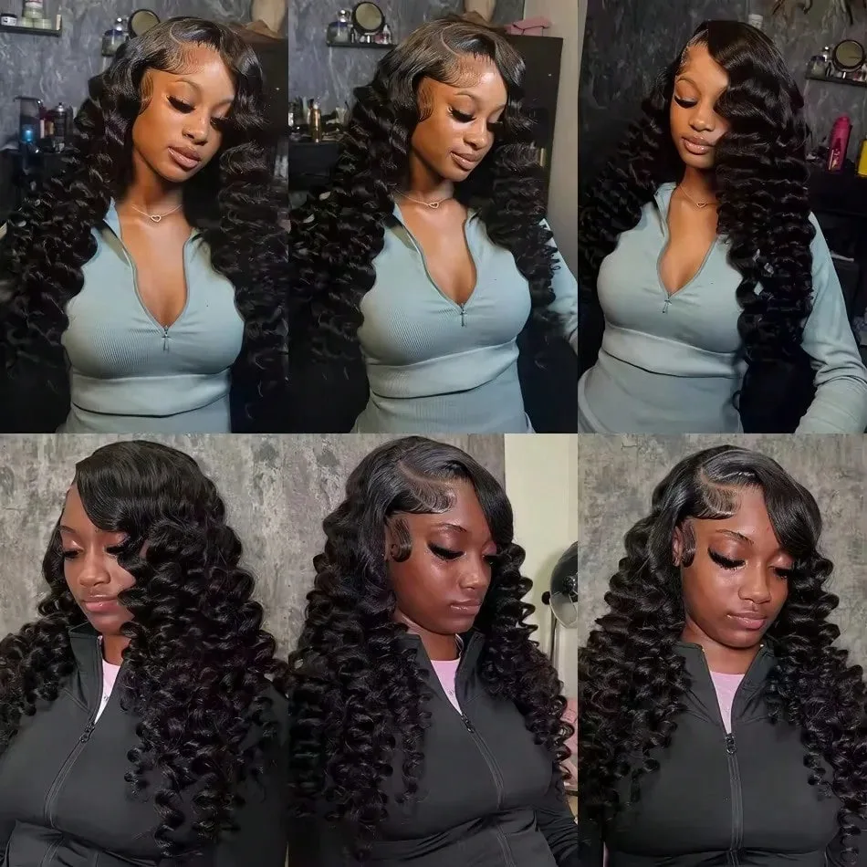 40 Inch 250% Density 13x4 HD Loose Deep Wave Lace Front Wigs Human Hair Pre Plucked Wet And Wavy Lace Front Wig Human Hair 6