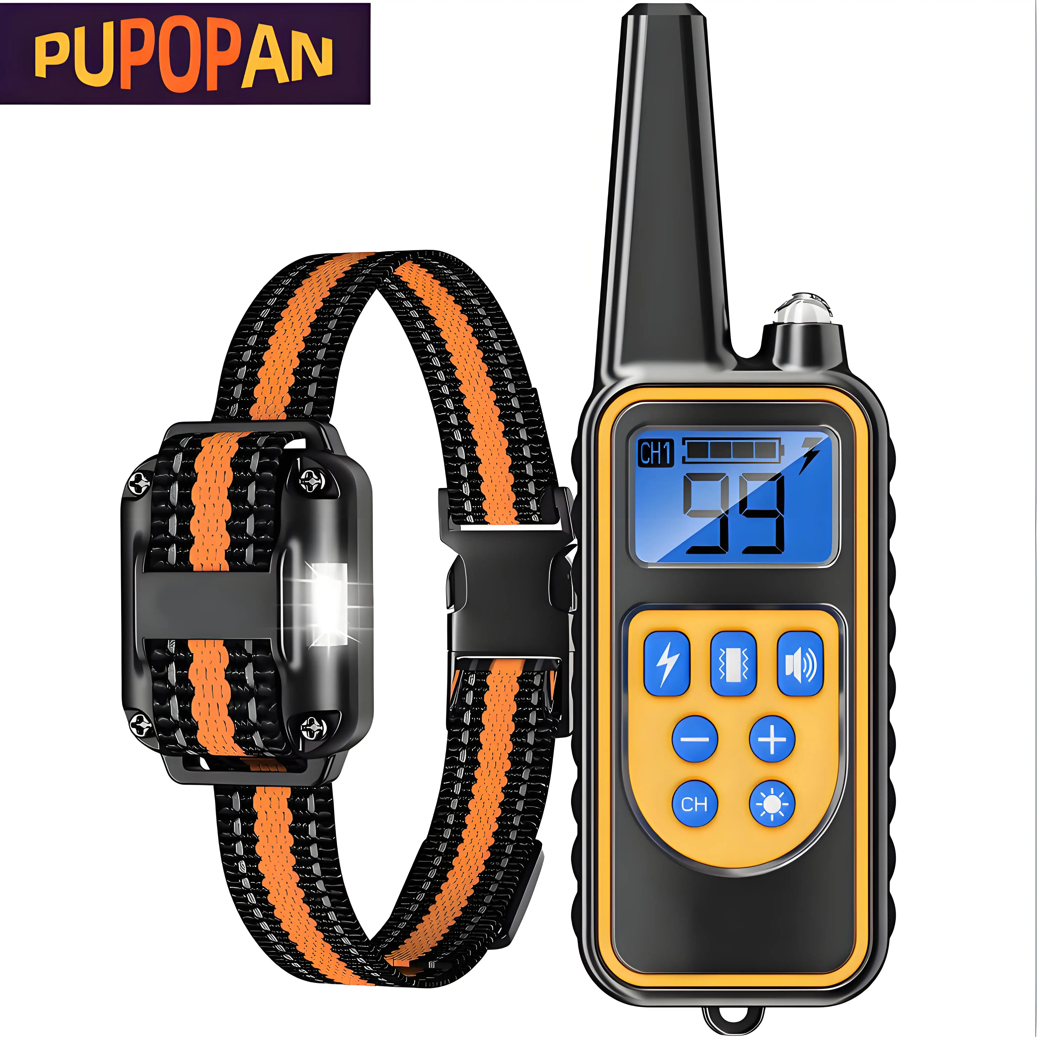Dog Shock Collar with Remote 3 Training Modes Beep Vibration Shock IPX7 Waterproof pet dog training collar