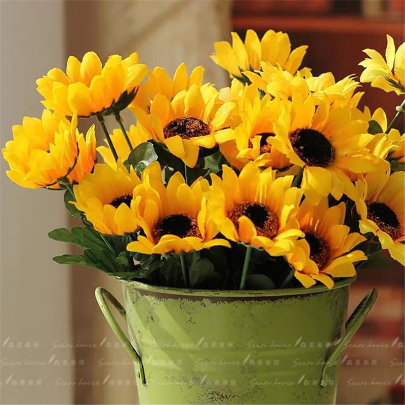 BESPORTBLE 100-Pack Artificial Sunflower Heads – Realistic Fake Flowers For Home Decor, Crafts, Parties