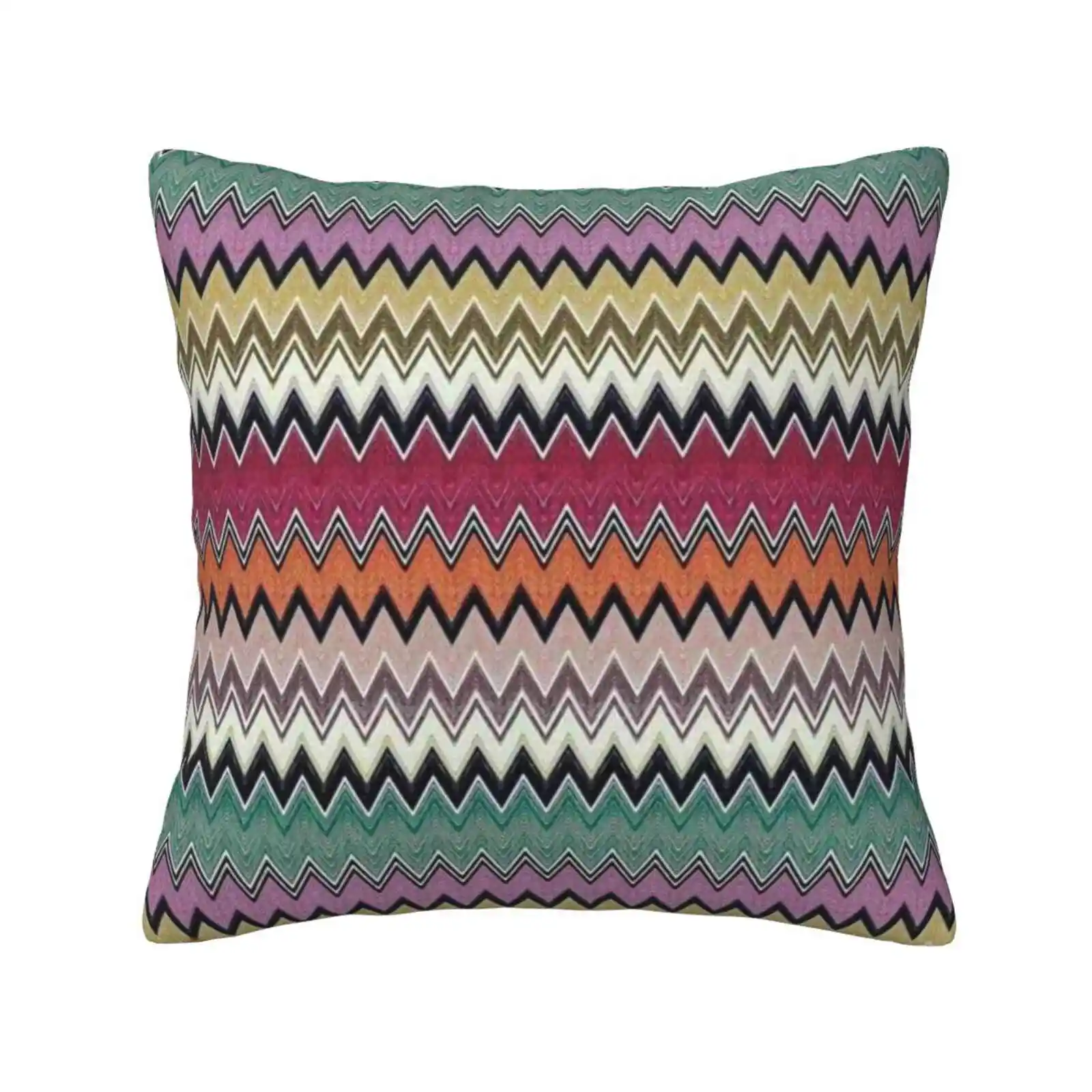 Casa Zig Zag Divertente Carino Decor Federa Quadrata Moda Geometrica Casa Pastello Contemporaneo Costoso Moderno Boho Influencer