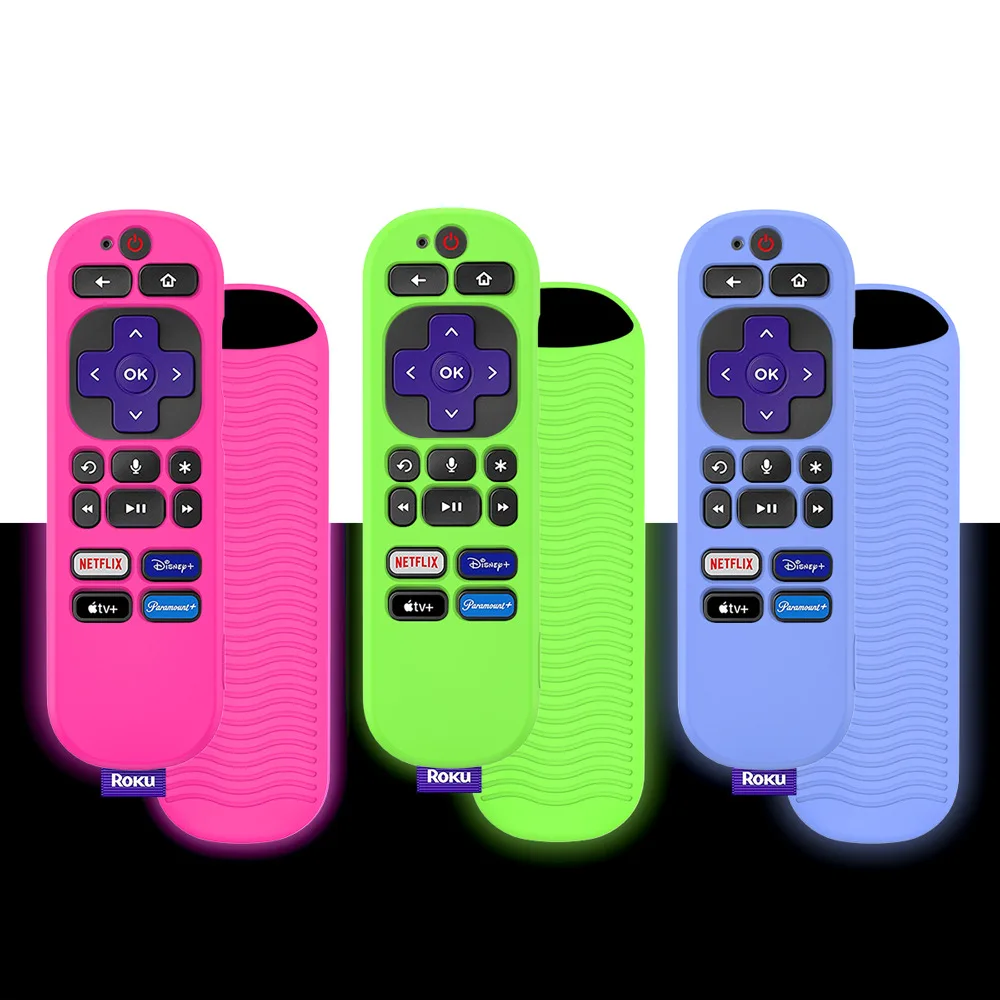 Smart TV Remote Full Wrap Protective Case for Roku Voice Remote (Official) RCA1R -for Roku Players, Audio, TV, Shockproof and Anti-Lost Protective Cover