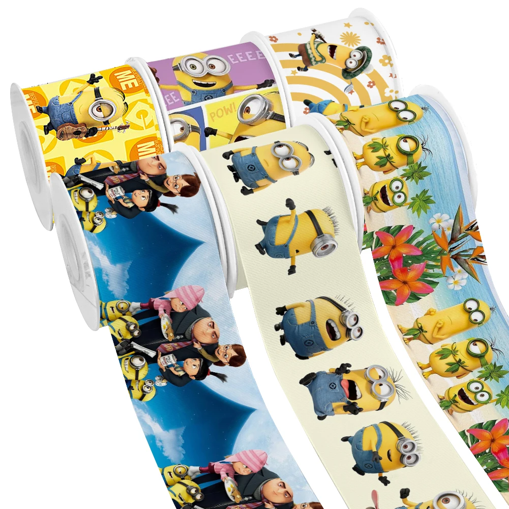 MINIS-Cartoon-Minions-Design-Printed-Grosgrain-Satin-Ribbon-for-Gift ...