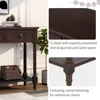 TREXM Daisy Series Console Table Traditional Design with Two Drawers and Bottom Shelf (Espresso) 6