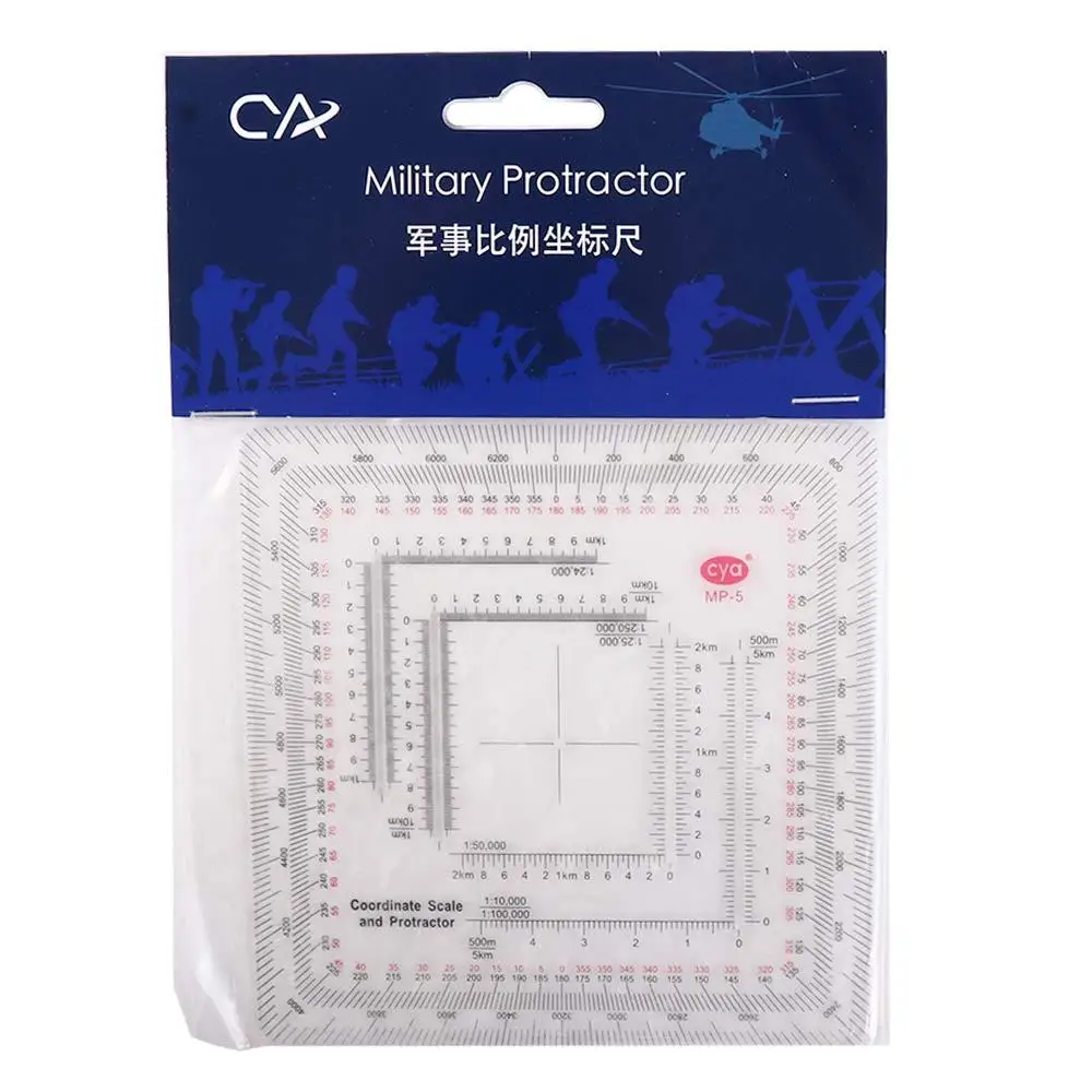 Land Navigation Protractor Coordinate Scale Protractor Map Topographical digital protractor for Technical