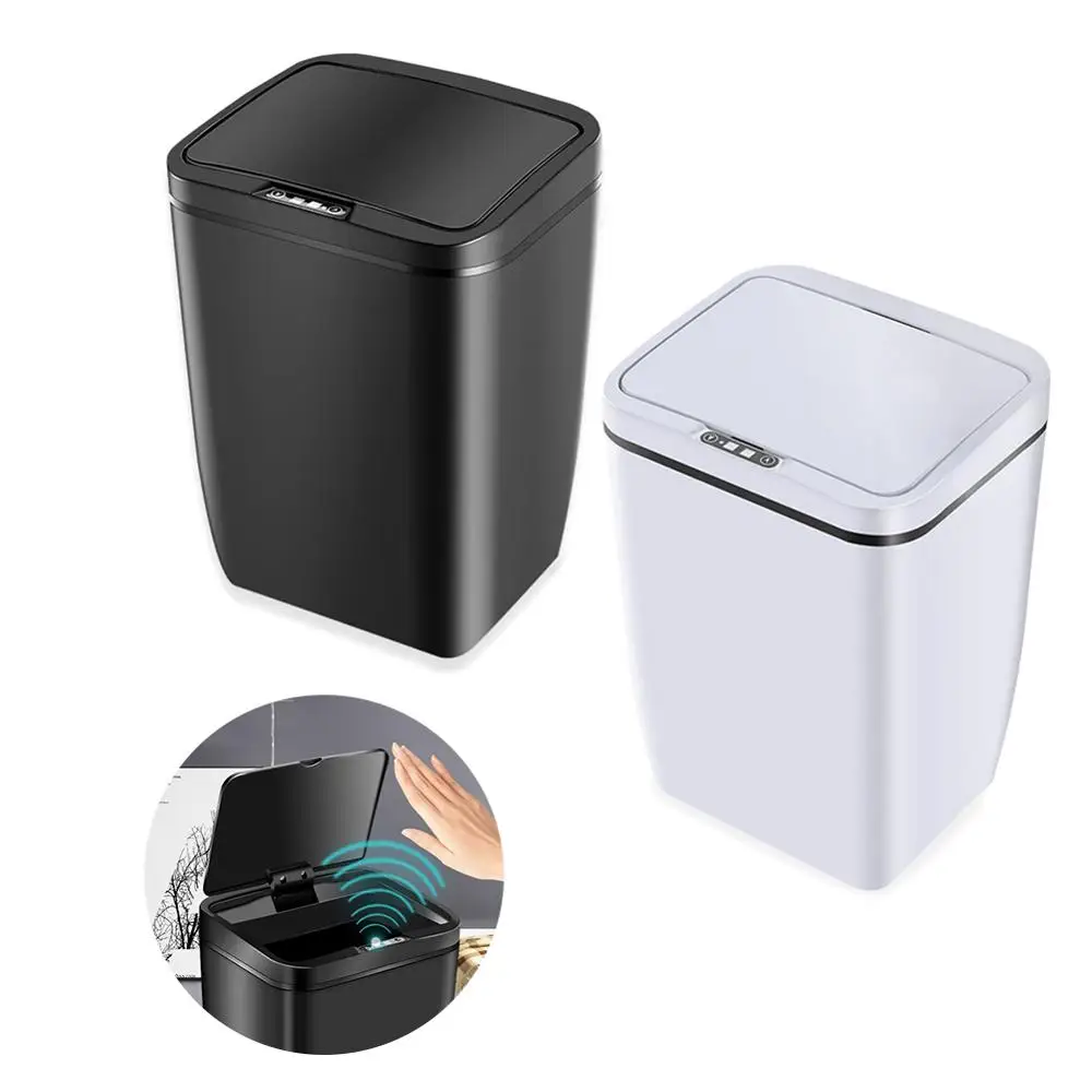

Automatic Touchless Trash Can 12L Intelligent Induction Motion Sensor Trash Can Eco-friendly Recycle Bin Kitchen Garbage Trash