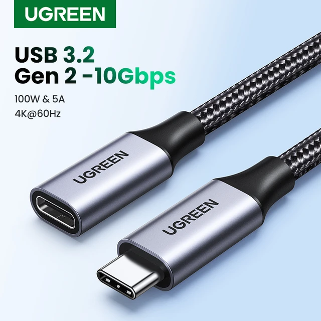 Ugreen-Cable de extensión USB tipo C, extensor USB-C Thunderbolt 3 para  Xiaomi Nintendo Switch, USB 3,1 - AliExpress