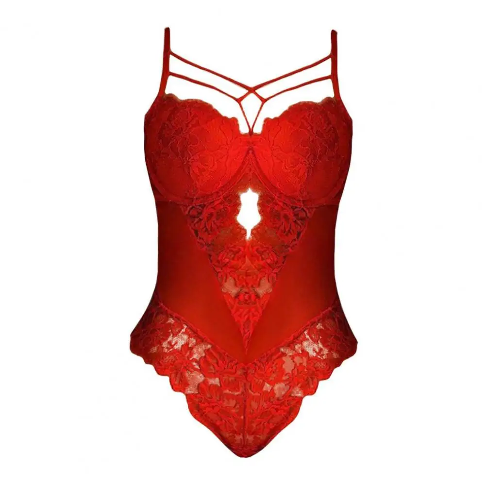 Sexy Lace Bodysuit Ultra-Thin See-Through No Pads or Underwire Elastic Material for Ideal for Bedroom Daily Wear