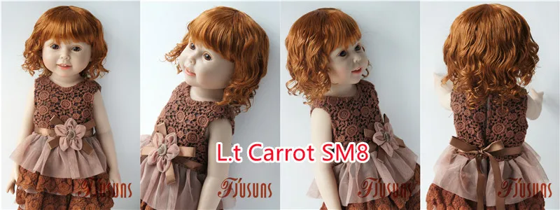 【JUSUNS】JD260 9-10" 10-11" 11-12" Doll Wig For Girl! Boneka Slight Lady Curls Synthetic Mohair BJD Wigs Blythes Accessories