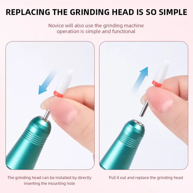 Wireless Nail Drill Pen USB Nail File Polishing Manicure Tool