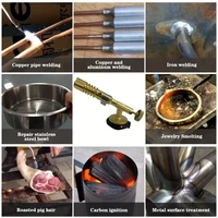 หัวพ่นไฟแก๊สแบบพกพาทนทานอุณหภูมิสูงทองเหลืองทองแดงเหมาะสำหรับบัดกรีท่อประปาซ่อมแซมโลหะงานช่างทำความร้อนและใช้งานได้ทั้งในบ้านหรือแบบมืออาชีพ 6