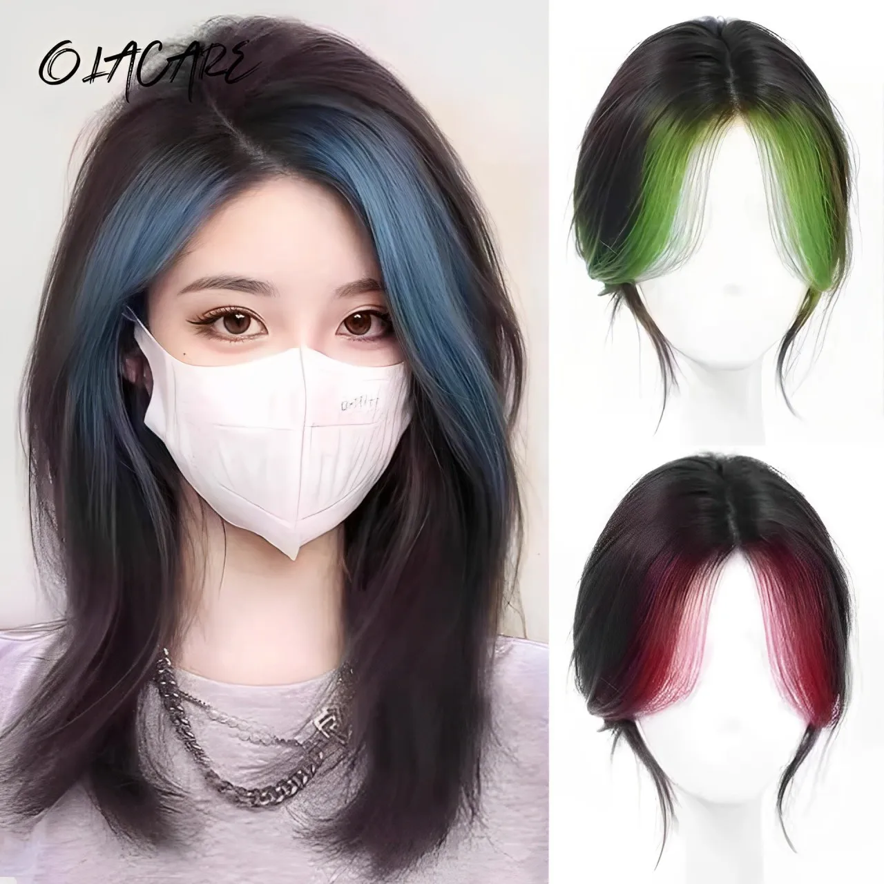 Synthetic Clip In Bangs Fringe Hairpiece For Women