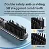 Mini USB Rechargeable Hair Straightener Brush, Portable Electric Straightening Comb with Lcd Display - Travel-Friendly Cordless 5