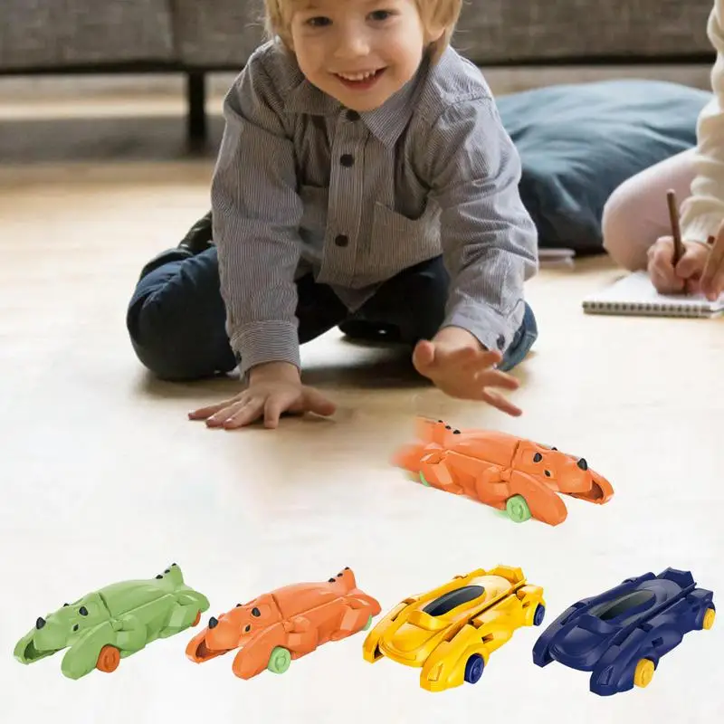 

Launching Interactive Toys Ejection Vehicles Toy For Pumping Outdoor Fun Pull Back Cars Catapult Car Racers Funny Kids Toys
