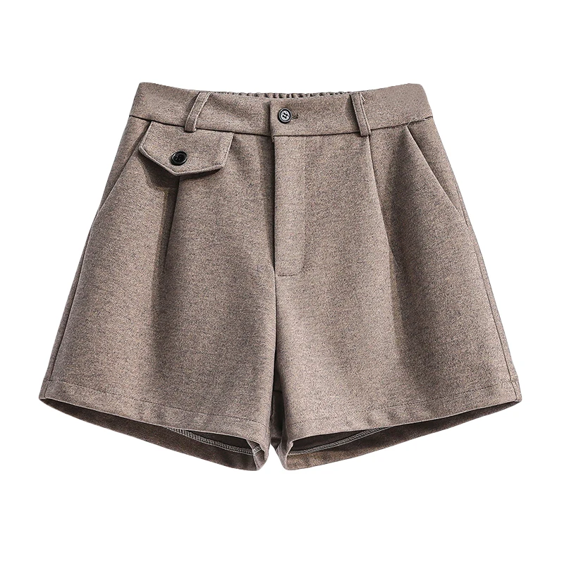 

Black Elastic Waist Wide Leg Capris Cloth Spring Autumn Winter Women'S Baggy 2022 Trend Streetwear Shorts Female Clothing
