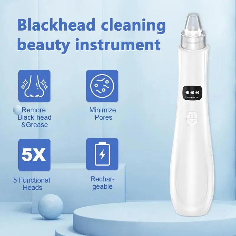 Electric Blackhead Remover 3 Suction Mode Face Cleansing Beauty Machine Pore Vacuum Blackhead Dead Skin Removal Skin Care Tool