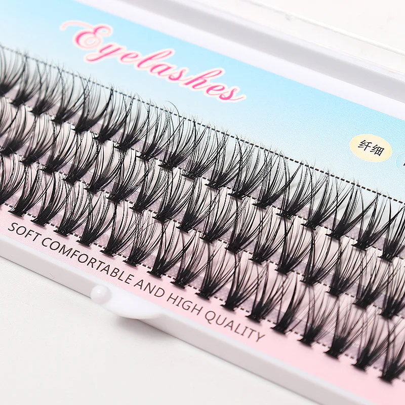 3 rows 30D Thick Individual eyelashes grafting lashes extension Single flower clusters Short root makeup hot sale wholesale lash