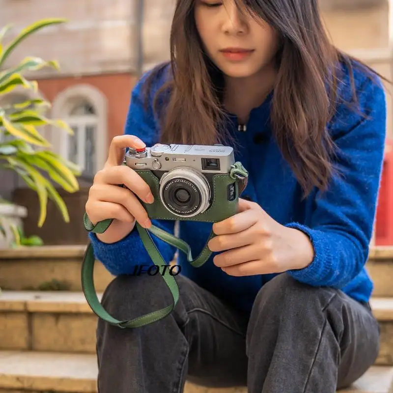 Shelv Fuji X100V Xt4 Xt5 Xt30 Xs10 Custodia Per Fotocamera Custodia In Vera Pelle Fatta A Mano Custodia Protettiva Per Fotocamera Fuji Mirrorless