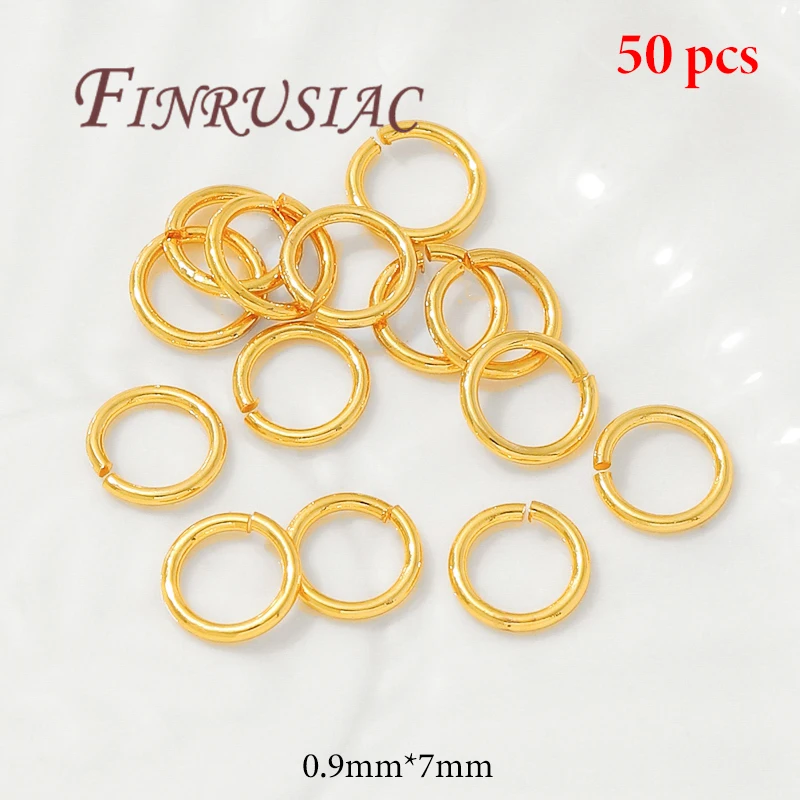 Elegant 18K Gold Plated Open Jump Rings for Jewelry Making - 50-100pcs (4-8mm)