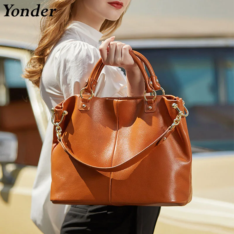 Fashion Luxury Large Hobos Female Shoulder Bag Ladies Cow Genuine Leather  Women's Handbag Tote Bags for Women 2023 Brown Black