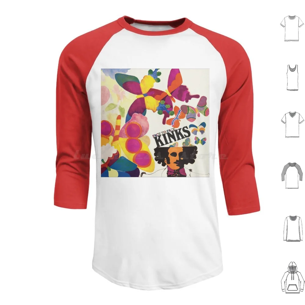 Felpa Con Cappuccio Faccia A Faccia Cotone Manica Lunga Crespi Viso Anni '60 Album Musicale Record Vinyl Band Artist