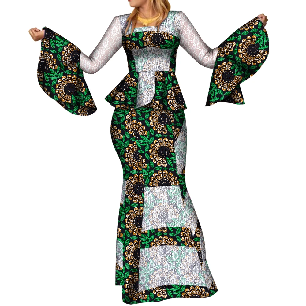 Afrikanischer Rock und Top für Damen, Rock-Anzug-Set, afrikanische Print-Kleidung, 2-teiliges Röcke-Set, Übergröße, afrikanische Kleidung für Damen, WY8400 – Detail 2