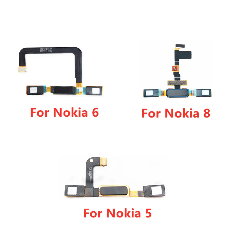 Per Nokia 5 6 8 Home Button Menu Back Key Touch Id Sensore Di Impronte Digitali Nastro Flex Cable Parti Di Ricambio