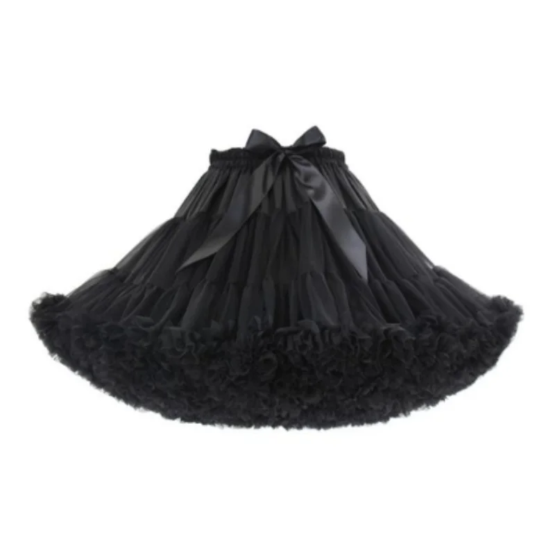 Womens 3-Layered Pleated Tulle Petticoat Tutu Puffy Party Cosplay Skirt lolita petticoat petticoat underskirt petticoat skirt
