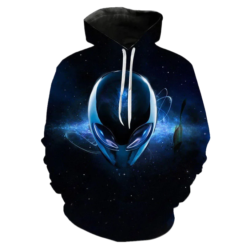New Men's And Women's Children's Hooded Sports Pullover With Drawstring Design, Fashionable Long Sleeved Cool Printed Hoodie