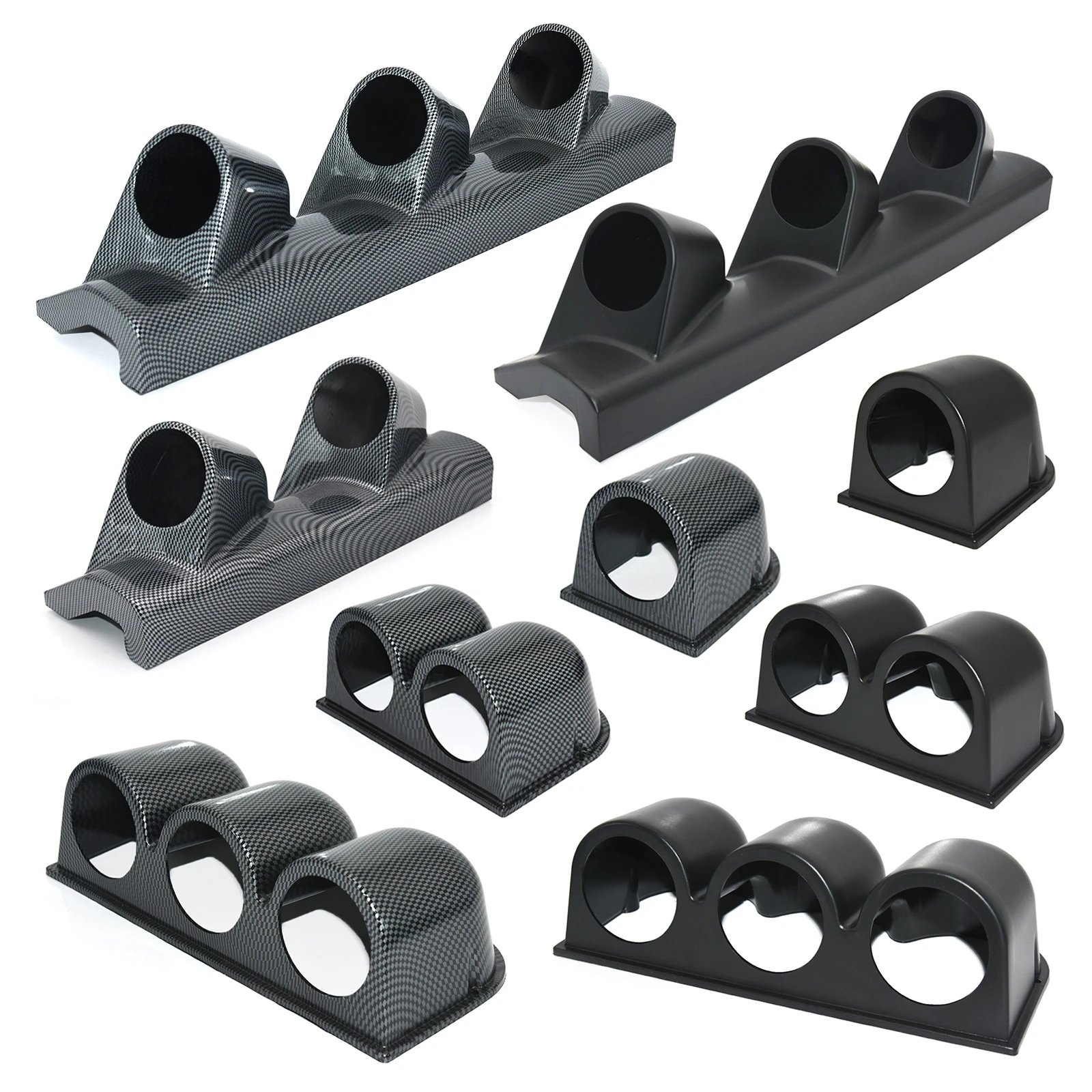 2 INCH 52mm Car Gauge Pod Universal Black Single Double Triple Car Meters Holder for Left Right