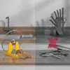 Pot Lid Rack Multifunctional Foldable Spoon Holder Stand Organizer for Fork Spatula Rack Pan Cover Shelf Tableware Storage Rack 5