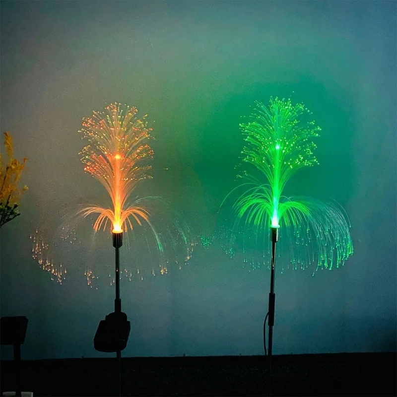 

69HC Solar Power Pathway Lamps Outdoor Jellyfish Shaped LED Garden Lights Waterproof