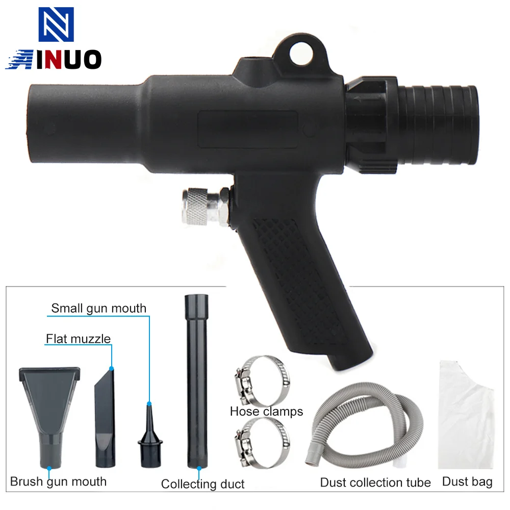 Dual Function Air Suction Vacuum Blow Gun Compressor Air Duster Pneumatic Vacuum Cleaner Tool Air Blow Gun Kit manipulator pneumatic components iron material compressor air fittings base vacuum suction cup holder intake