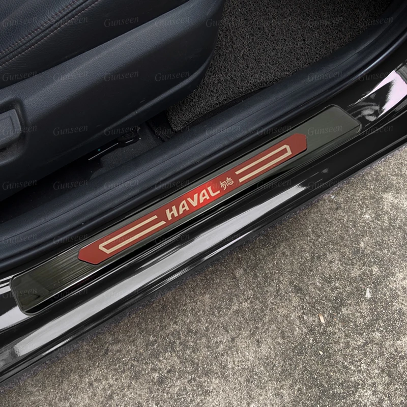 

For Great Wall Haval Jolion 2021 2022 Door Sill Protector Scuff Plate Car Sticker Accessories Auto Threshold Guard Pedal Styling