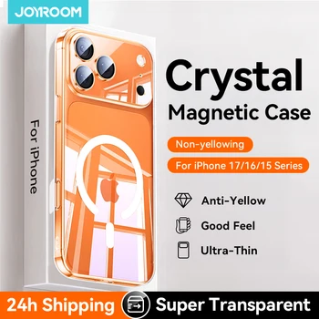 Joyroom Magnetic Case For iPhone 17 16 Pro Max Case Anti Yellow Transparent Cover For iPhone 17 Pro Wireless Charger Thin Cover 1