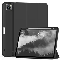 RBP Ultra-Slim Soft TPU Tablet Cover with Pencil Holder for iPad Pro, Air, and Mini (Black)
