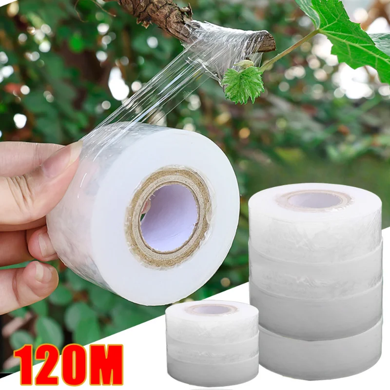 

120M Grafting Stretchable Film Garden Barrier Nursery Tape Graft Budding Barrier Garden Plant Fruit Tree Repair Moisture Tapes
