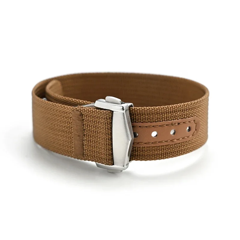 Premium Nylon Watch Strap with Waterproof Folding Buckle - 22mm Wristband Replacement