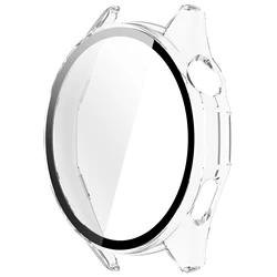 Premium Tempered Glass + PC Protective Case with Screen Protector Frame Bumper Cover for Huawei GT6 46mm (Clear)