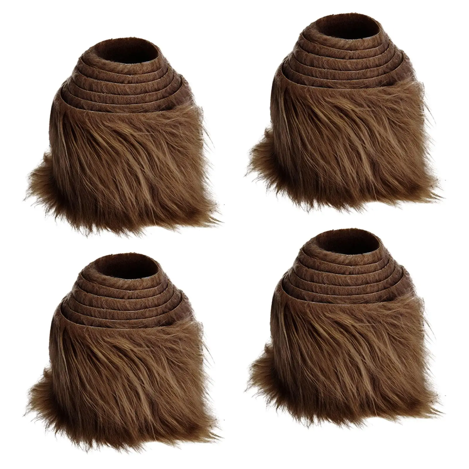 Fur Fabric 4Pcs Faux Fur Fabric For Costume DIY Soft Supplies Crafting Toy Fuzzy Hat Shoes Holiday Clothing Christmas Tree Decoration