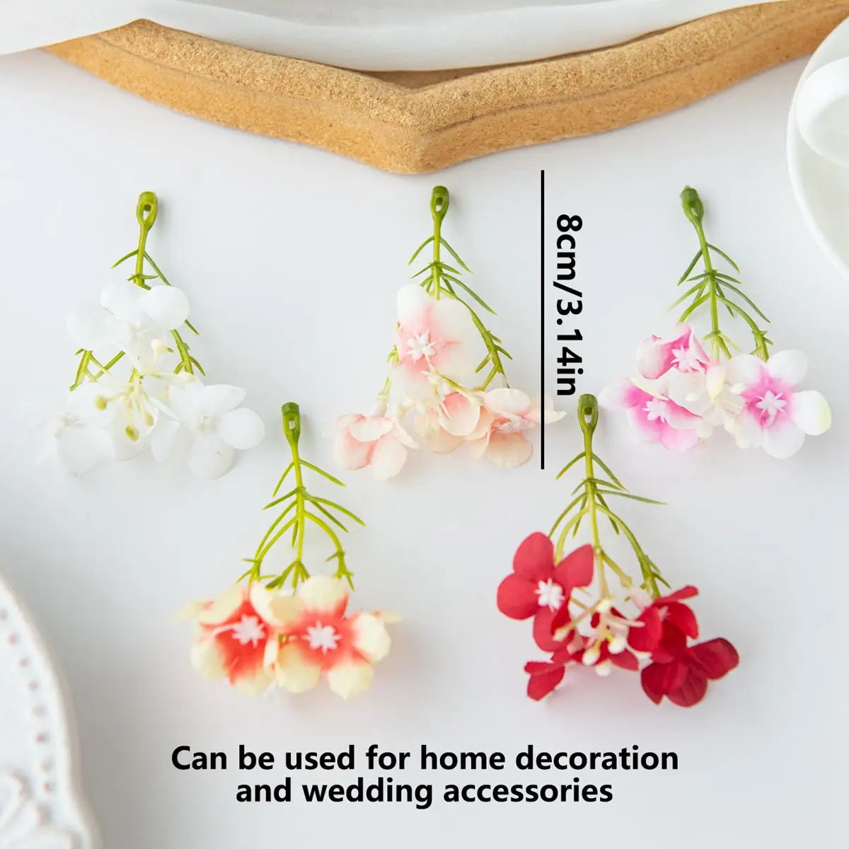 Günstige künstliche Blumen Mini Pflaumenblüte Diy Geschenke Pralinenschachtel Scrapbook Home Festival Party Outdoor Garten Dekor Hochzeit Braut – Detail 6
