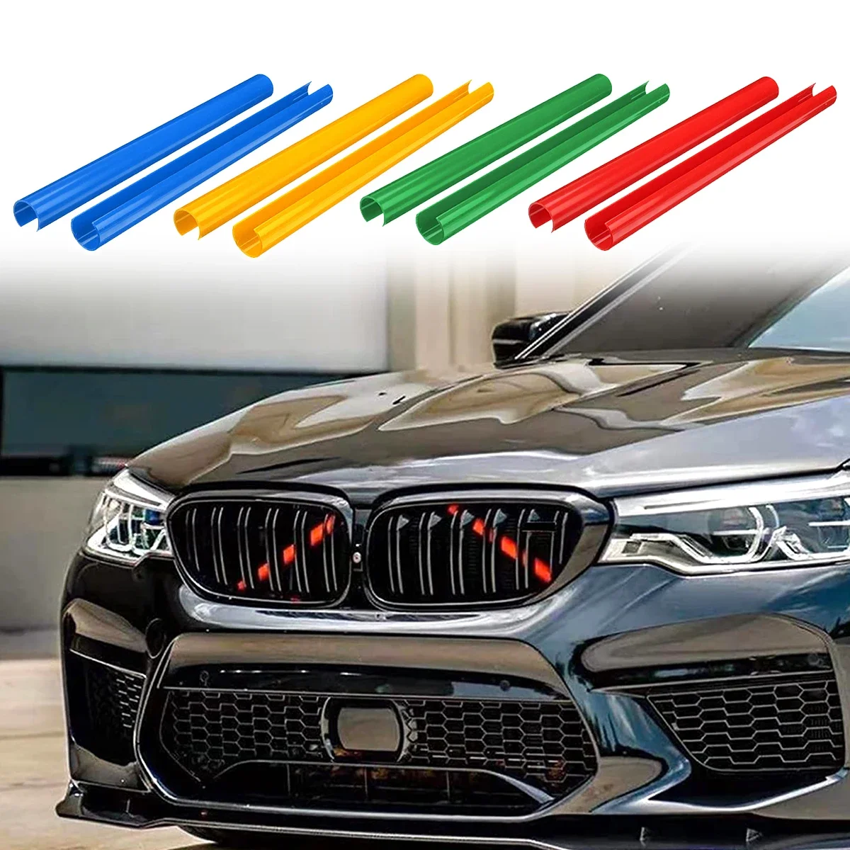 

2 шт., декоративная полоса на передний бампер для BMW F30 F31 G20 G21 G28 G29