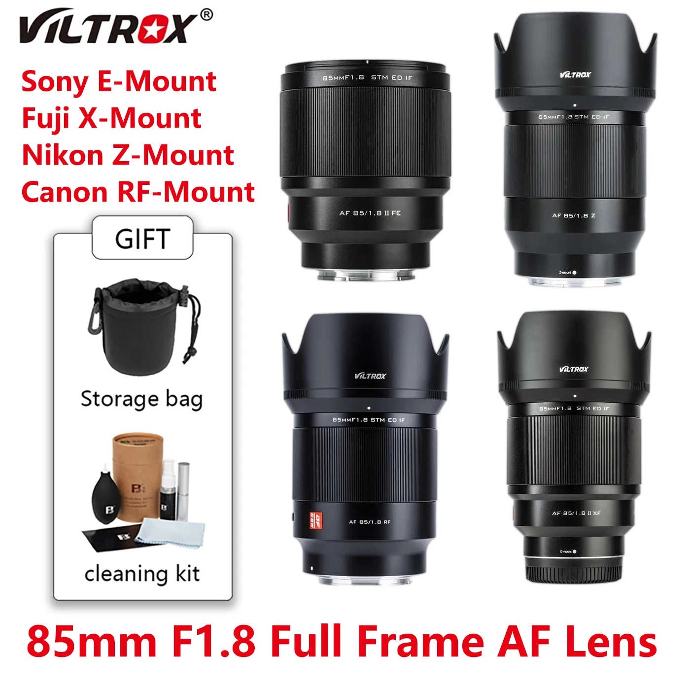 Viltrox 85Mm Ii F1.8 Nikon Z Fuji X Sony E Lens Full Frame Portrait Auto Focus Lens Per Fujifilm X Nikon Lens Mount Camera Lense