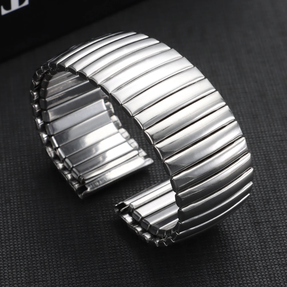 Elegant Stainless Steel Universal Watch Band – Elastic Metal Strap