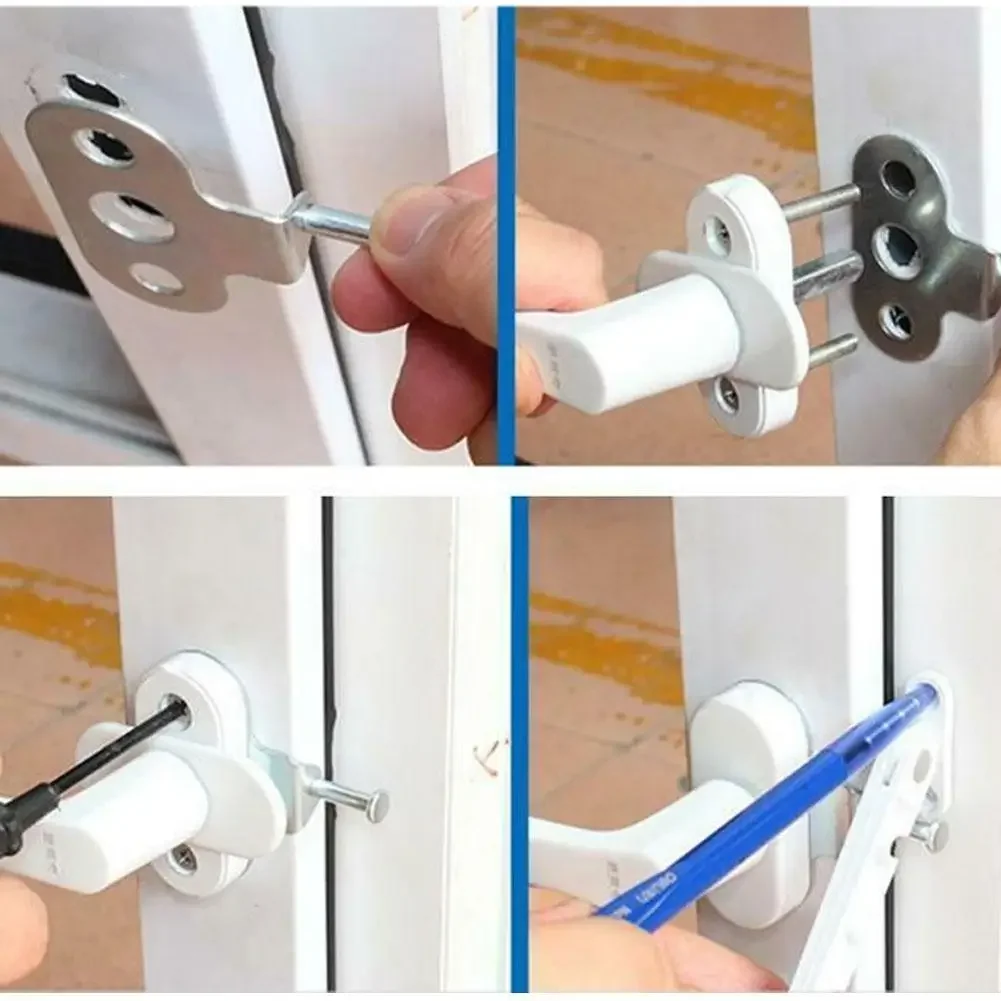 Adjustable Window Stopper Lock Limiter Latch Wind Brace Stay Position Stopper Casement Window Sash Blocking Lock 1pc