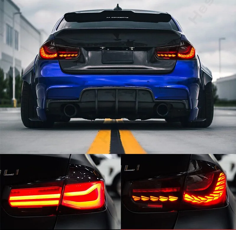 Feux Arrière LED Fumés VLAND Pour BMW Série 3 (F30/F80) 2013-2018 – Indicateurs Séquentiels – Neufs