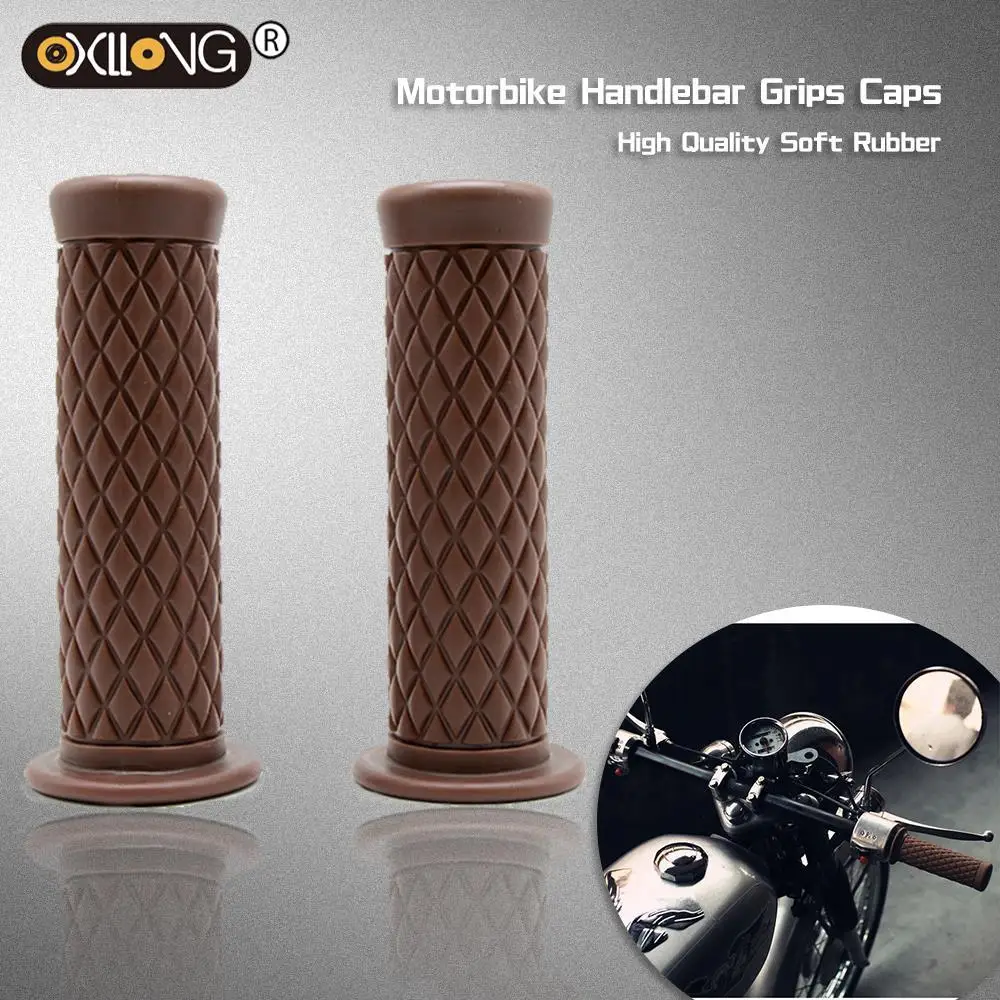 Manubrio Moto Vintage Classico In Gomma 22Mm Vintage Retrò Per Parti Universali Cafe Racer Accessori Moto Rbike Impugnatura Moto Rcycle