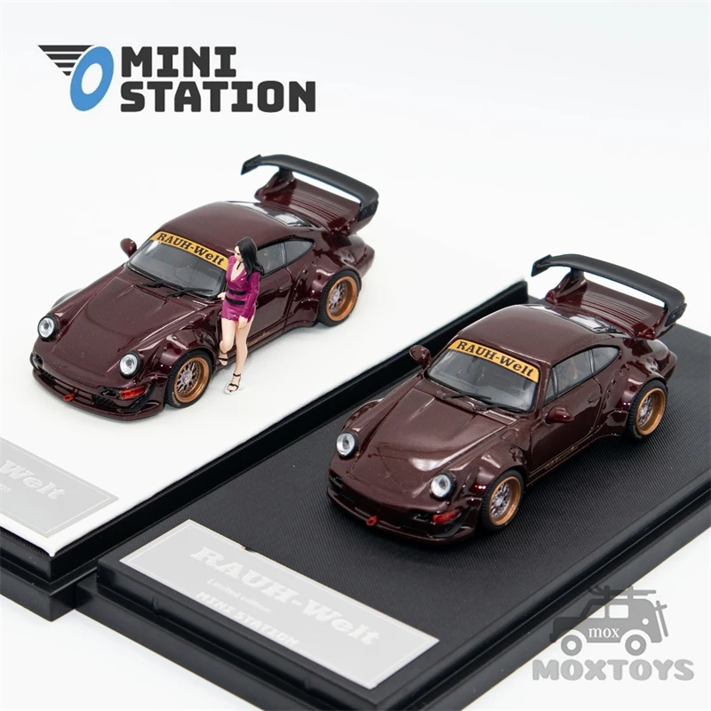 

Мини-станция 1:64 RWB 964 металлик Фиолетовый ограниченный выпуск литая модель автомобиля