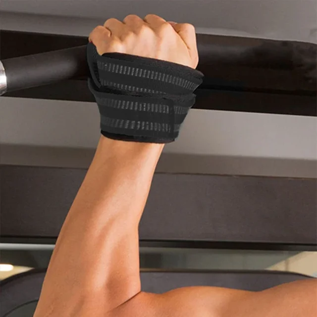 2PCS Weightlifting Hand Belt Anti-Slip Sport Fitness Wrist Wraps Straps Gym Support Lifting Grip Belt Fitness Bodybuilding 3